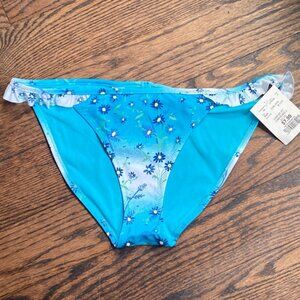 Women's Aerie Bikini Bottom Size S Blue Floral